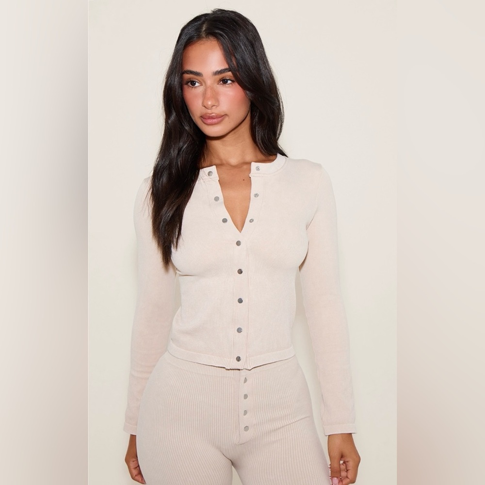 Cream Button-Up Cardigan